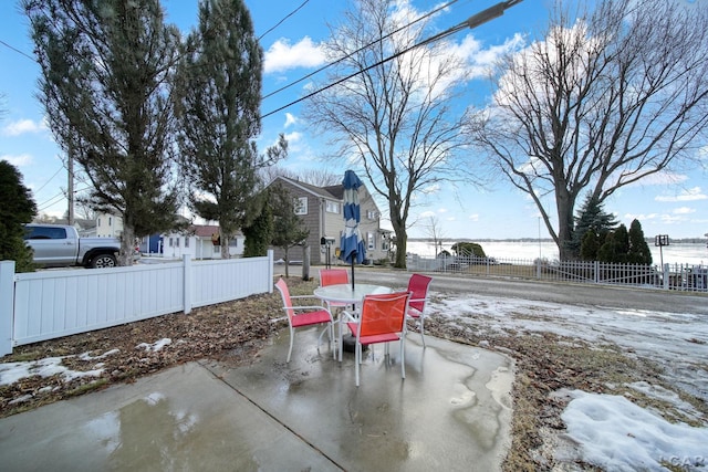 view of patio / terrace with outdoor dining space and fence private yard