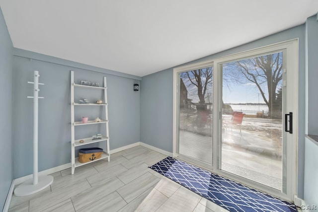 entryway with baseboards