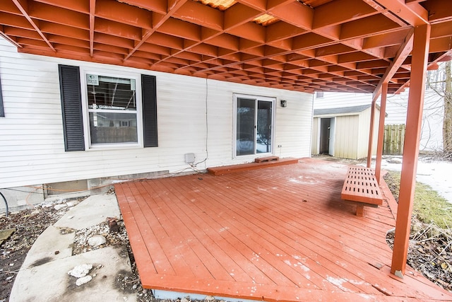 view of wooden terrace