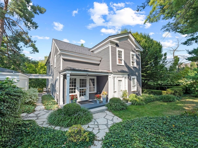300 Warren Ct, Birmingham, MI 48009 - view of front of home featuring french doors
