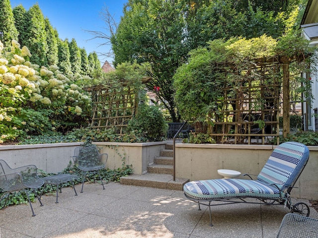 300 Warren Ct, Birmingham, MI 48009 - view of patio / terrace featuring stairs