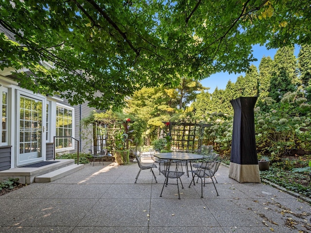 300 Warren Ct, Birmingham, MI 48009 - view of patio featuring outdoor dining space