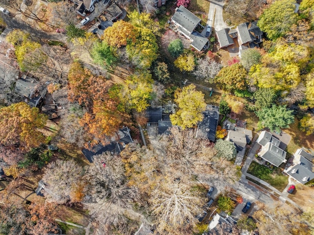 aerial view with a residential view