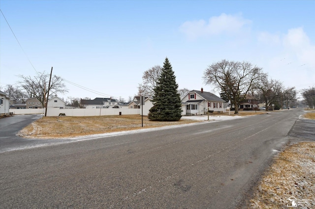 view of street featuring a residential view