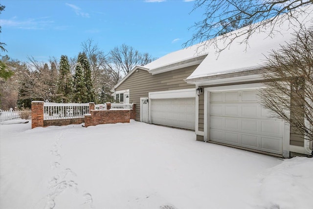 view of snowy exterior