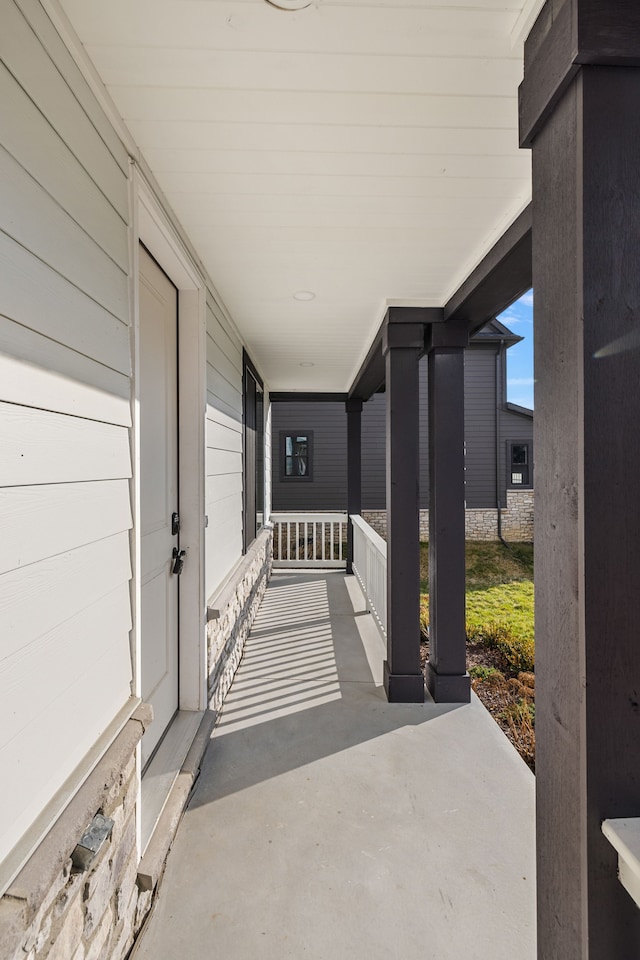 view of patio with covered porch