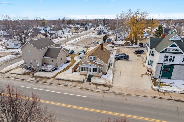 aerial view featuring a residential view