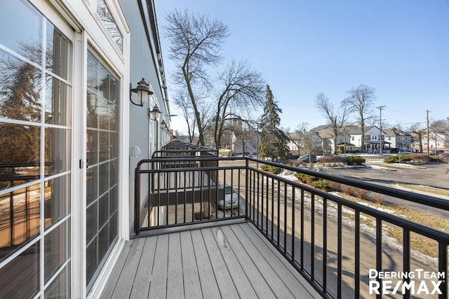 balcony with a residential view