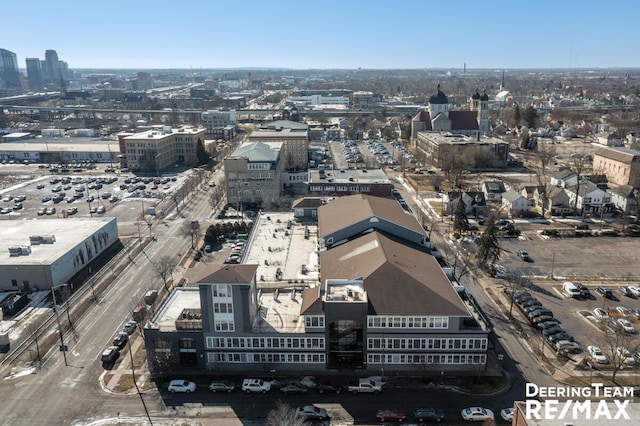 birds eye view of property featuring a view of city