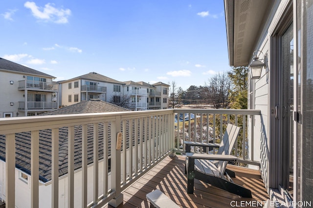 balcony with a residential view