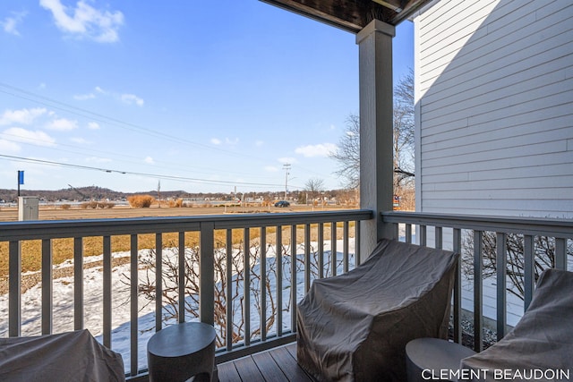 wooden deck with area for grilling