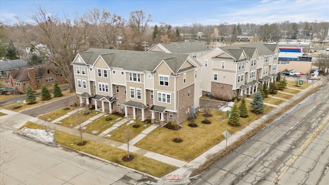 birds eye view of property featuring a residential view