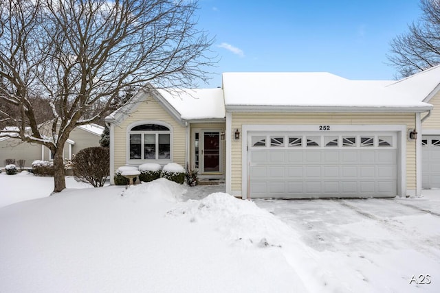 ranch-style house with an attached garage