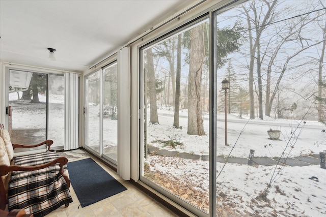 view of sunroom / solarium