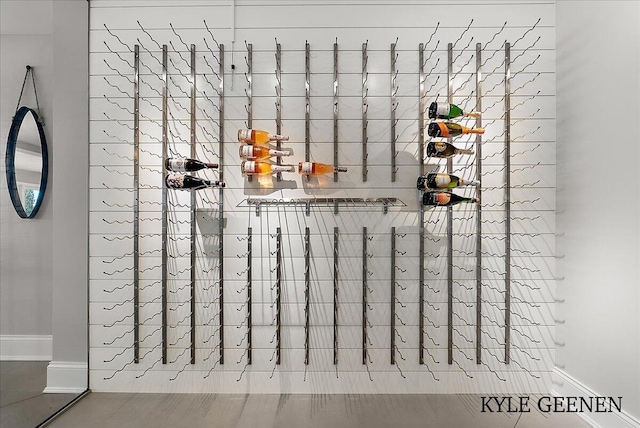 view of wine room