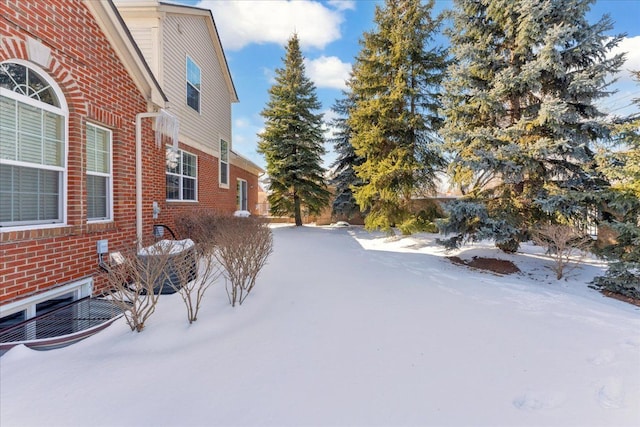 view of snowy yard