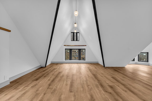 4301 Avery St, Detroit, MI 48208 - unfurnished living room with wood finished floors and baseboards