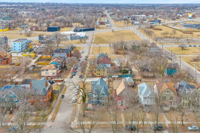 drone / aerial view with a residential view