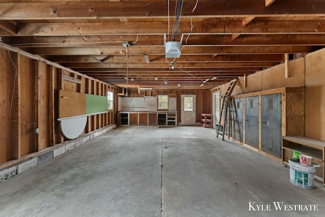 misc room featuring concrete floors