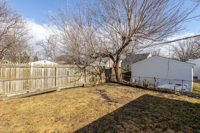 view of yard with fence private yard