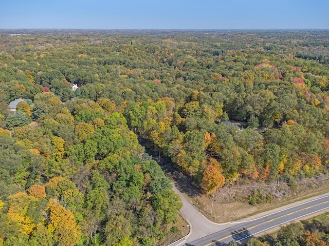 aerial view with a forest view