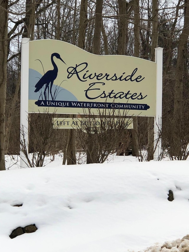 view of community sign