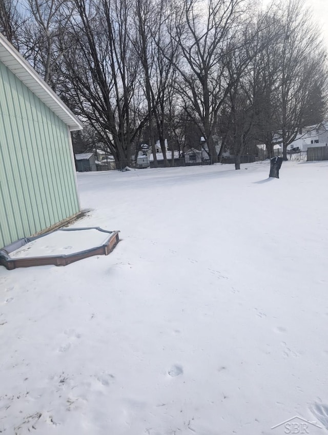 view of snowy yard