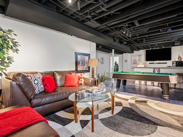 recreation room featuring billiards