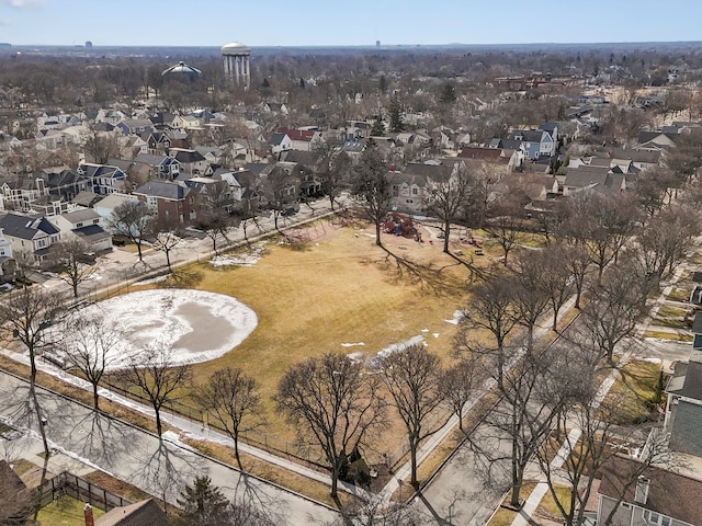 aerial view featuring a residential view