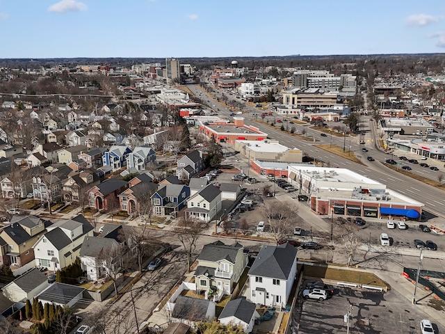 bird's eye view with a residential view