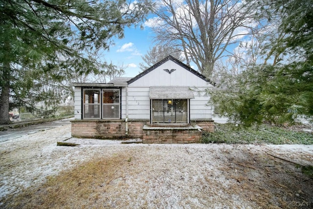 view of front of home featuring stone siding