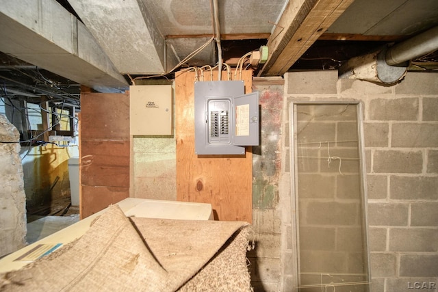 utility room featuring electric panel