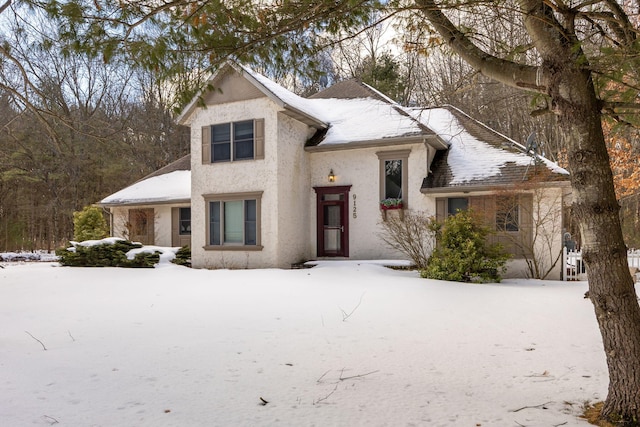 view of front of home with stucco siding