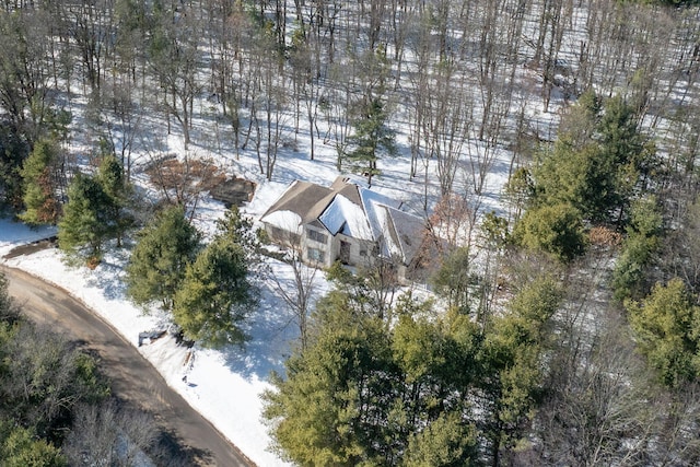 view of snowy aerial view