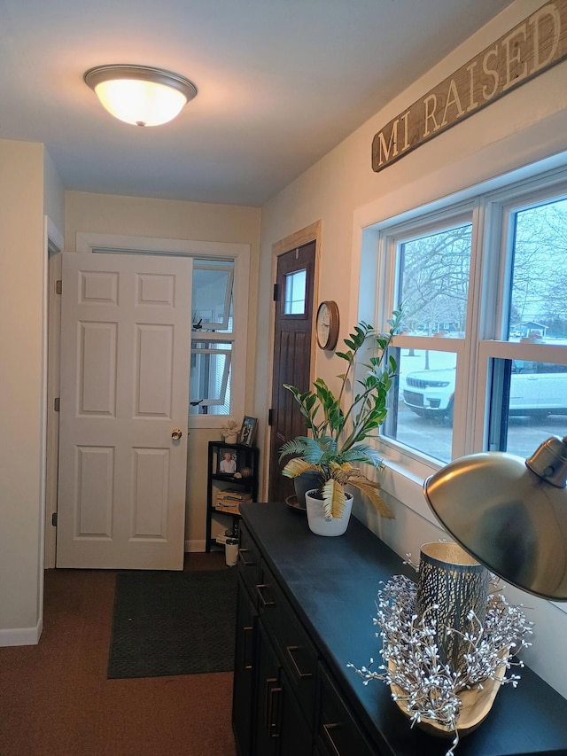 entryway with baseboards