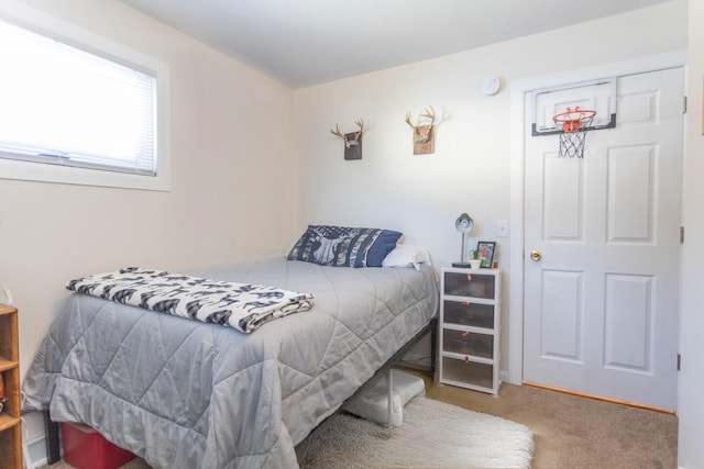 bedroom featuring carpet flooring