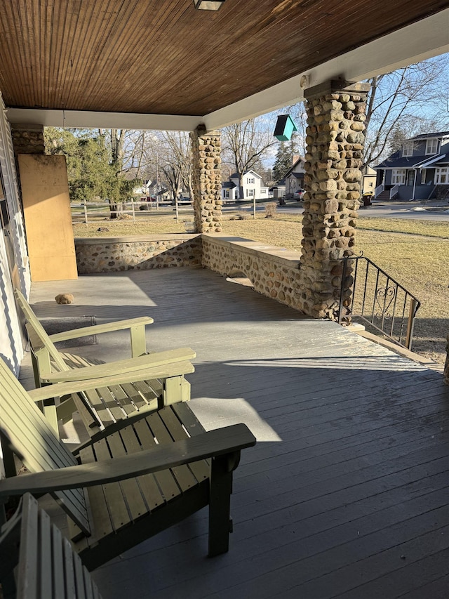 view of wooden deck