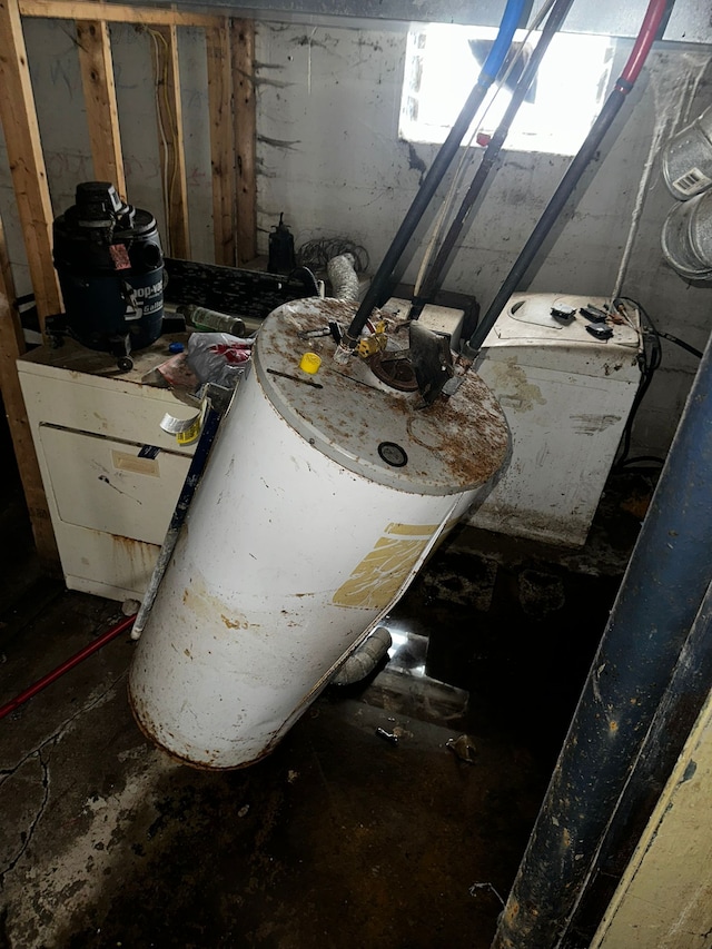 room details featuring water heater