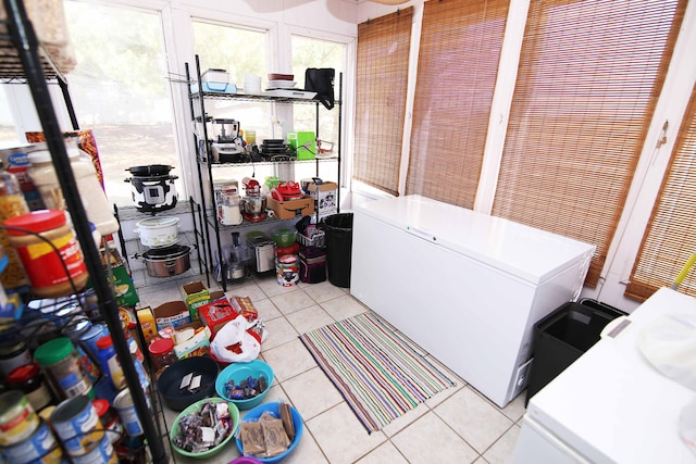 interior space with light tile patterned floors