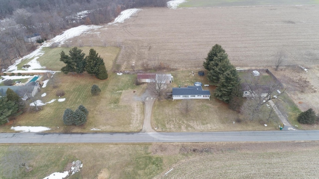 bird's eye view featuring a rural view