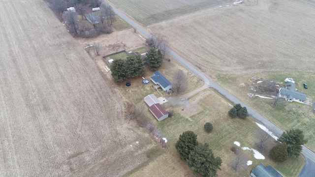 drone / aerial view with a rural view