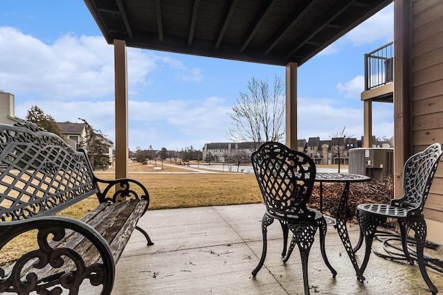 view of patio / terrace featuring a balcony