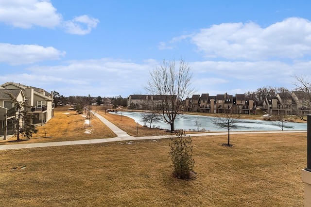 view of water feature featuring a residential view