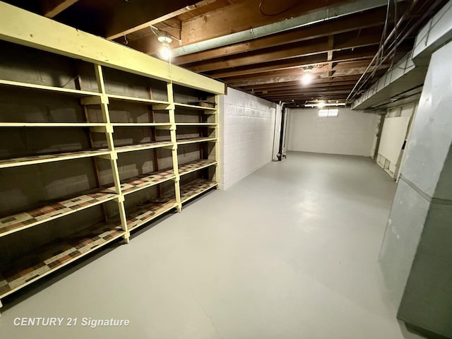 view of basement