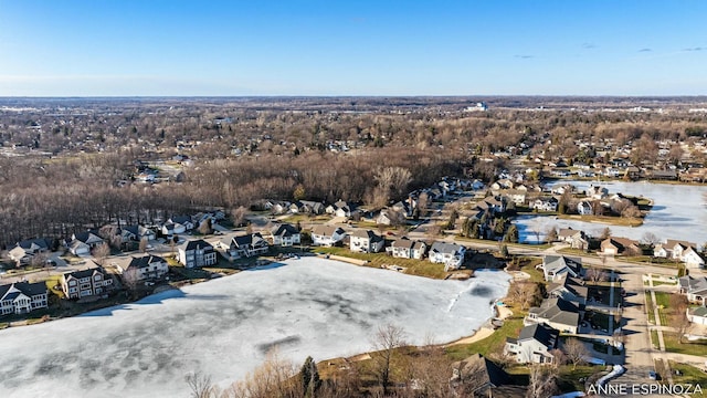 bird's eye view featuring a residential view