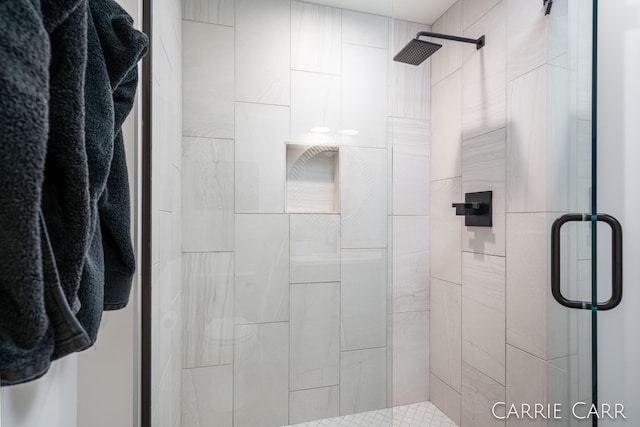 full bathroom with a shower stall