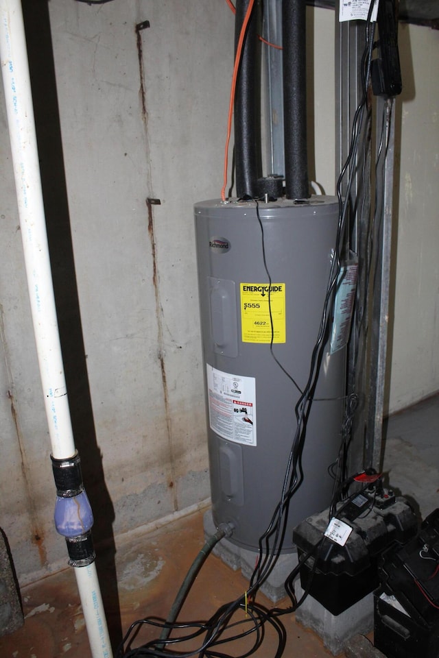 utilities featuring electric water heater