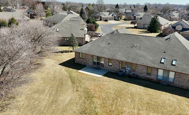 bird's eye view featuring a residential view