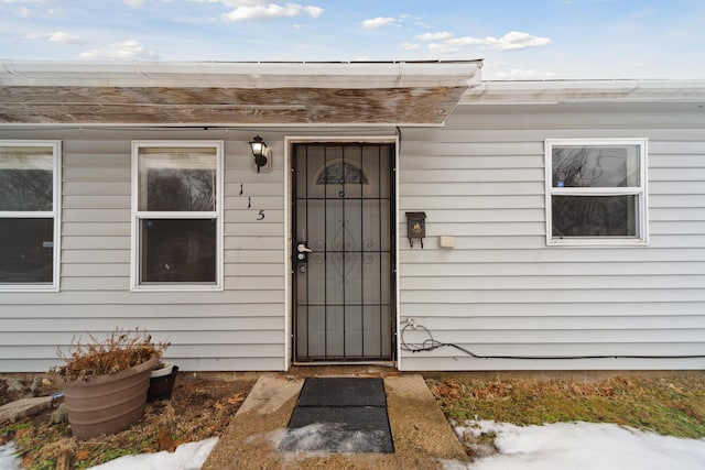 view of doorway to property