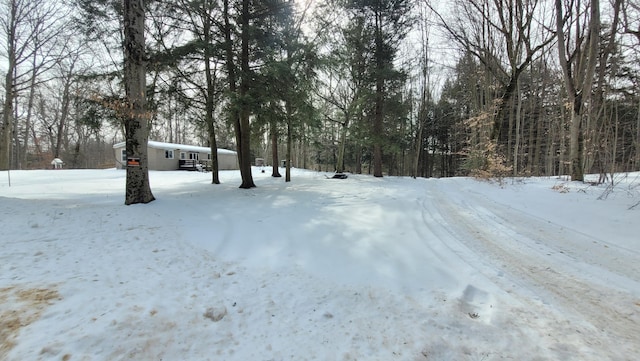 view of snowy yard